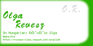 olga revesz business card